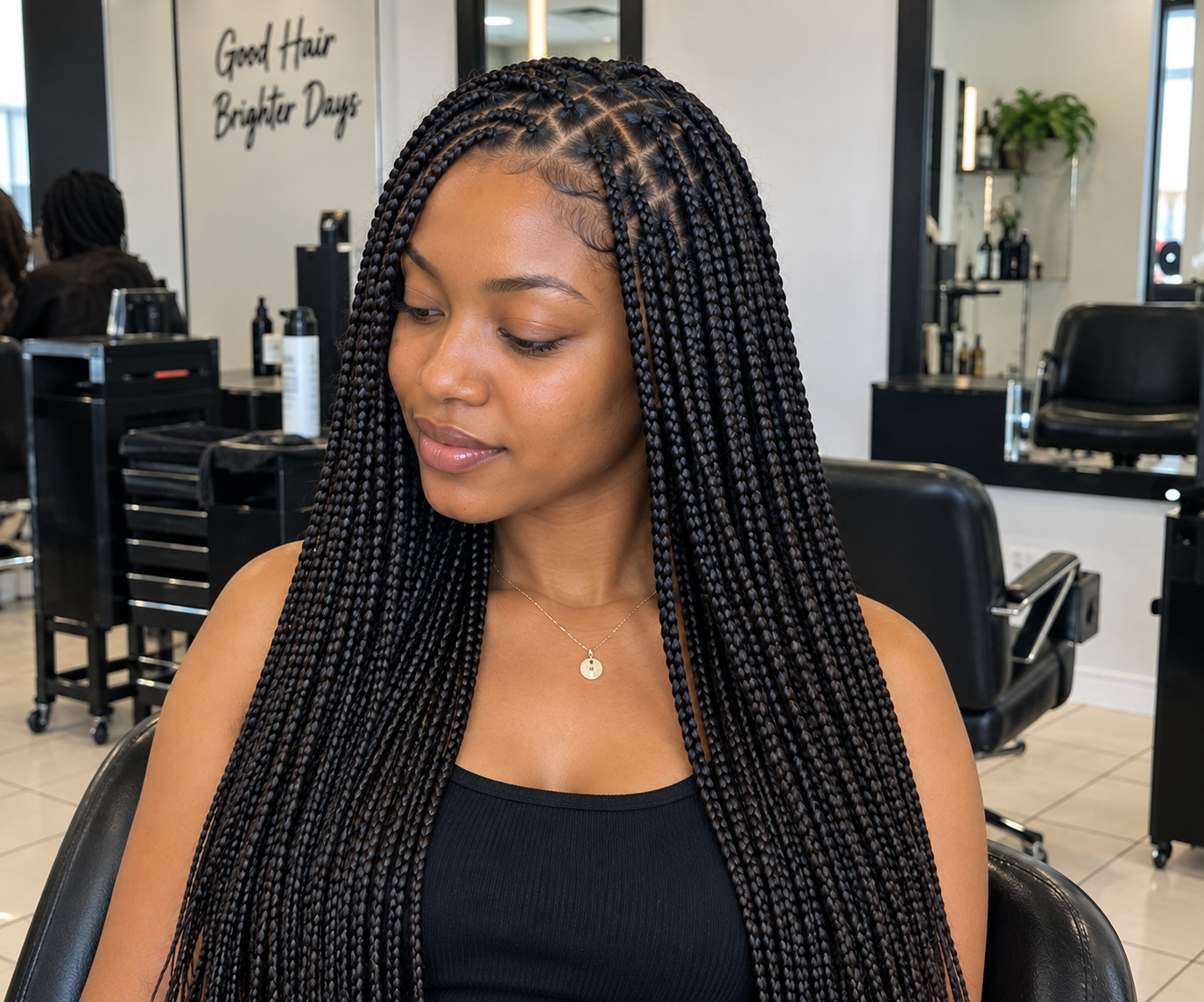 Knotless Box Braids — braids styled by a CurlCab professional